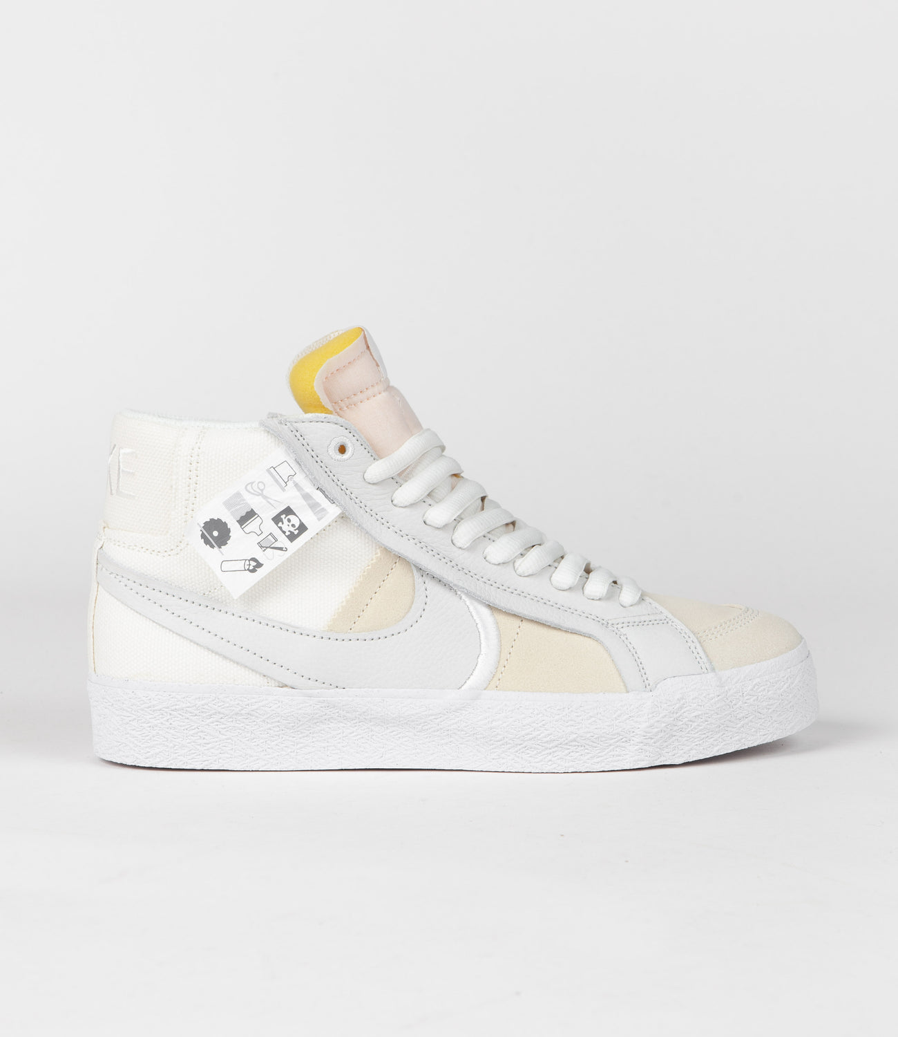 Nike SB Blazer Mid Premium Shoes - Summit White / Summit White | Flatspot