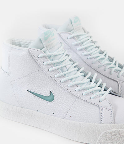 Nike SB Blazer Mid Premium Shoes - White / Glacier Ice - White - Summit White