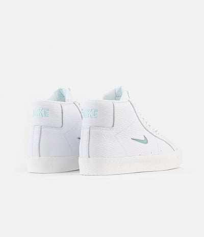 Nike SB Blazer Mid Premium Shoes - White / Glacier Ice - White - Summit White