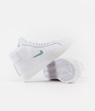 Nike SB Blazer Mid Premium Shoes - White / Glacier Ice - White - Summit White