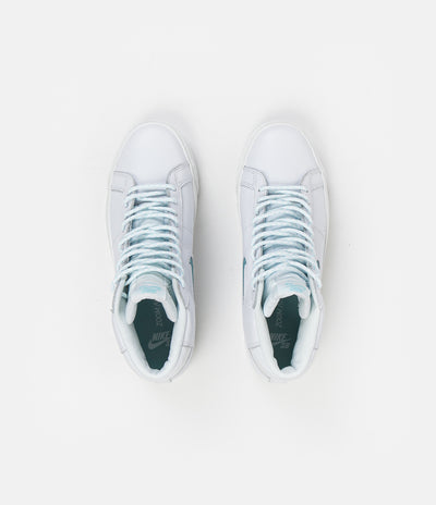 Nike SB Blazer Mid Premium Shoes - White / Glacier Ice - White - Summit White