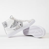 Nike SB Blazer Mid Premium Shoes - White / Smoke Grey - White - Pure Platinum thumbnail