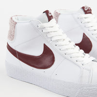 Nike SB Blazer Mid Premium Shoes - White / Team Red thumbnail