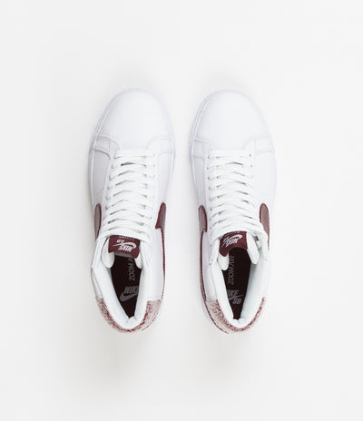 Nike SB Blazer Mid Premium Shoes - White / Team Red