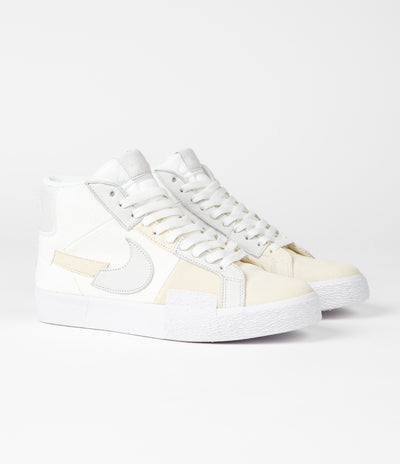 Nike SB Blazer Mid Premium Shoes - White / White - White - Summit White