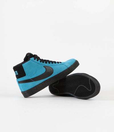 Nike SB Blazer Mid Shoes - Baltic Blue / Black - Baltic Blue - White