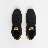 Nike SB Blazer Mid Shoes - Black / University Gold - Black - White thumbnail
