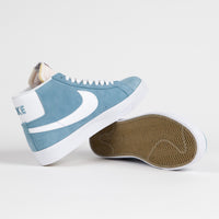 Nike SB Blazer Mid Shoes - Cerulean / White - Cerulean - White thumbnail