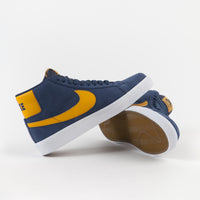 Nike SB Blazer Mid Shoes - Navy / University Gold - Navy - White thumbnail
