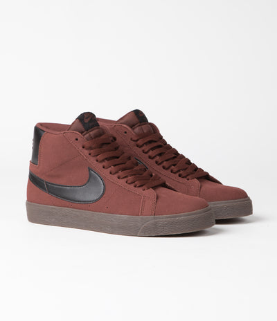 Nike SB Blazer Mid Shoes in Oxen Brown and Black and Oxen Brown