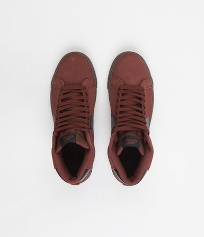 Nike SB Blazer Mid Shoes in Oxen Brown and Black and Oxen Brown