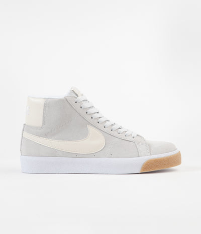 Nike SB Blazer Mid Shoes - Photon Dust / Light Cream - White - White