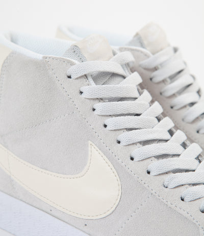 Nike SB Blazer Mid Shoes - Photon Dust / Light Cream - White - White