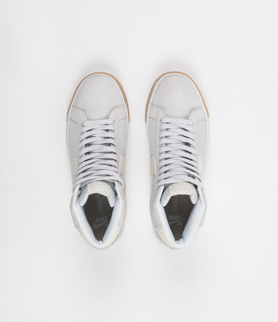 Nike SB Blazer Mid Shoes - Photon Dust / Light Cream - White - White
