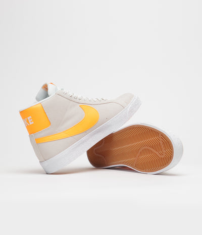 Nike SB Blazer Mid Shoes - Summit White / Laser Orange - Summit White