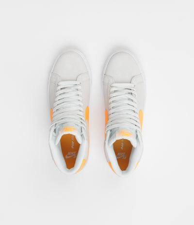Nike SB Blazer Mid Shoes - Summit White / Laser Orange - Summit White