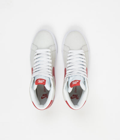 Nike SB Blazer Mid Shoes - Summit White / Lobster - Summit White - White