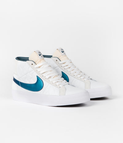 Nike SB Blazer Mid Shoes - Summit White / Nightshade - White