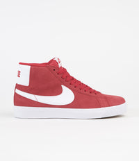 Nike SB Blazer Mid Shoes - University Red / White - University Red
