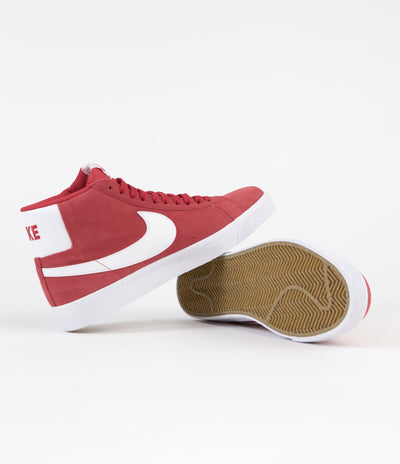 Nike SB Blazer Mid Shoes - University Red / White - University Red