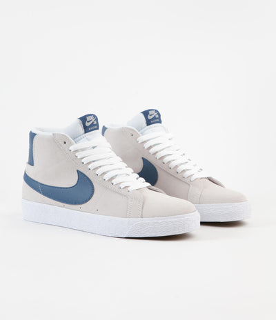 Nike SB Blazer Mid Shoes - White / Court Blue - White - White