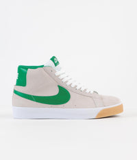 Nike SB Blazer Mid Shoes - White / Lucky Green - White - Coconut Milk