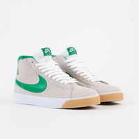 Nike SB Blazer Mid Shoes - White / Lucky Green - White - Coconut Milk thumbnail