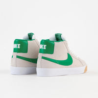 Nike SB Blazer Mid Shoes - White / Lucky Green - White - Coconut Milk thumbnail