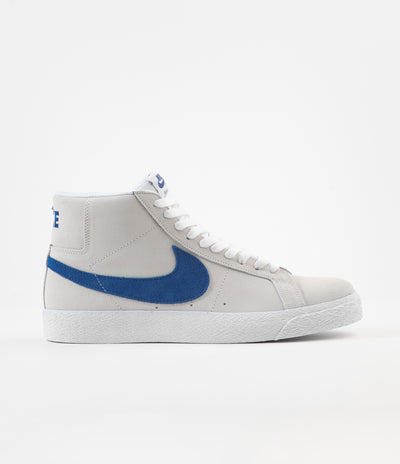 Nike SB Blazer Mid Shoes - White / Team Royal - White - Cerulean