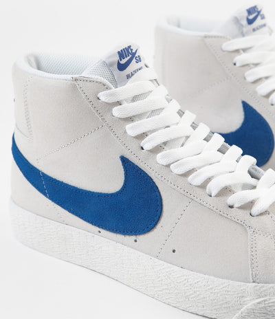 Nike SB Blazer Mid Shoes - White / Team Royal - White - Cerulean