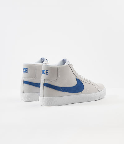 Nike SB Blazer Mid Shoes - White / Team Royal - White - Cerulean