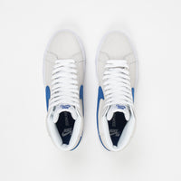 Nike SB Blazer Mid Shoes - White / Team Royal - White - Cerulean thumbnail