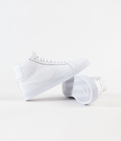 Nike SB Blazer Mid Shoes - White / White - White