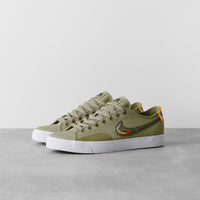 Nike SB Blazer Court DVDL Shoes - Dusty Olive / Medium Olive - Light Bone - Navy thumbnail