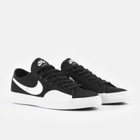 Nike SB Blazer Court Shoes - Black / White - Black - Gum Light Brown thumbnail