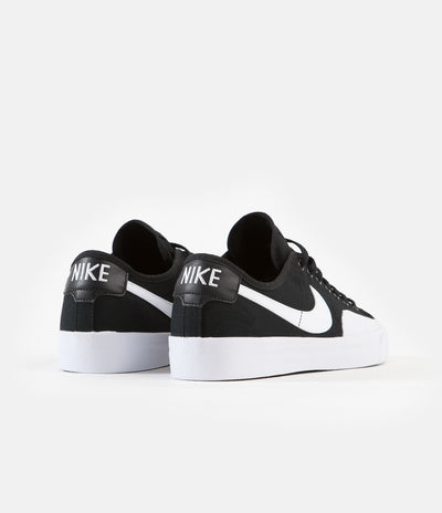 Nike SB Blazer Court Shoes - Black / White - Black - Gum Light Brown