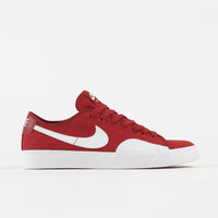 Nike SB Blazer Court Shoes - Gym Red / White - Gym Red - Gum Light Brown thumbnail