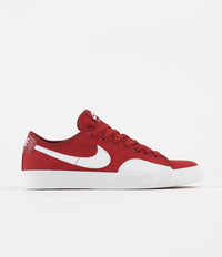 Nike SB Blazer Court Shoes - Gym Red / White - Gym Red - Gum Light Brown