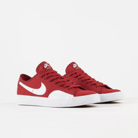 Nike SB Blazer Court Shoes - Gym Red / White - Gym Red - Gum Light Brown thumbnail