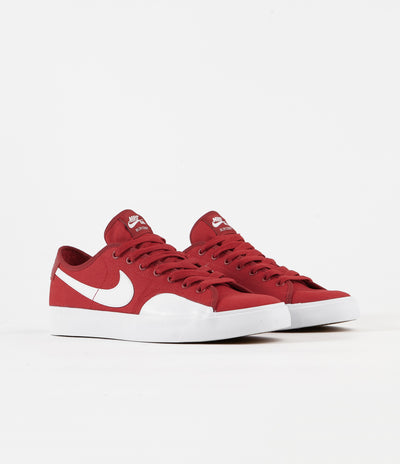 Nike SB Blazer Court Shoes - Gym Red / White - Gym Red - Gum Light Brown