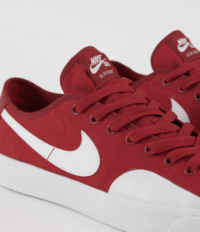 Nike SB Blazer Court Shoes - Gym Red / White - Gym Red - Gum Light Brown