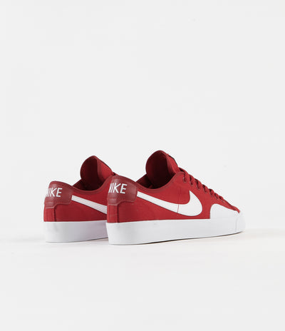 Nike SB Blazer Court Shoes - Gym Red / White - Gym Red - Gum Light Brown