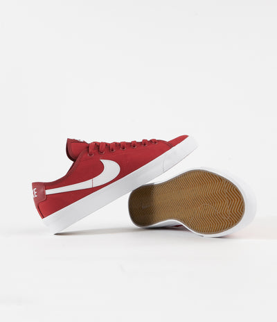 Nike SB Blazer Court Shoes - Gym Red / White - Gym Red - Gum Light Brown