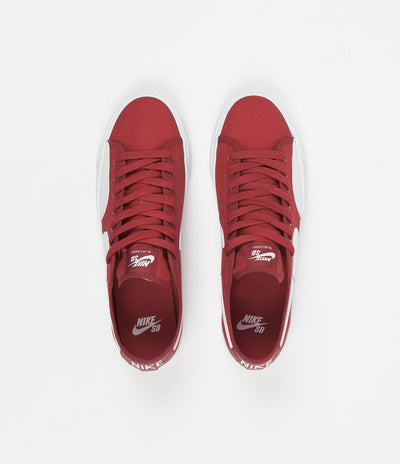 Nike SB Blazer Court Shoes - Gym Red / White - Gym Red - Gum Light Brown