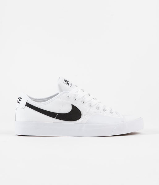 Nike SB Blazer Court Shoes - White / Black - White - Black | Flatspot