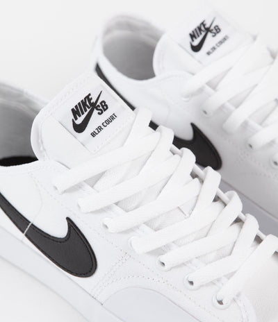 Nike SB Blazer Court Shoes - White / Black - White - Black