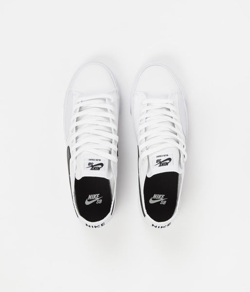 Nike SB Blazer Court Shoes - White / Black - White - Black | Flatspot
