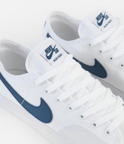 Nike SB Blazer Court Shoes - White / Court Blue - White - White