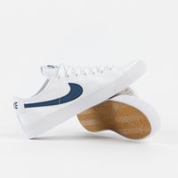 Nike SB Blazer Court Shoes - White / Court Blue - White - White thumbnail