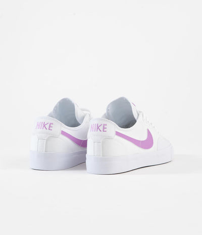 Nike SB Blazer Court Shoes - White / Fuchsia Glow - White - White